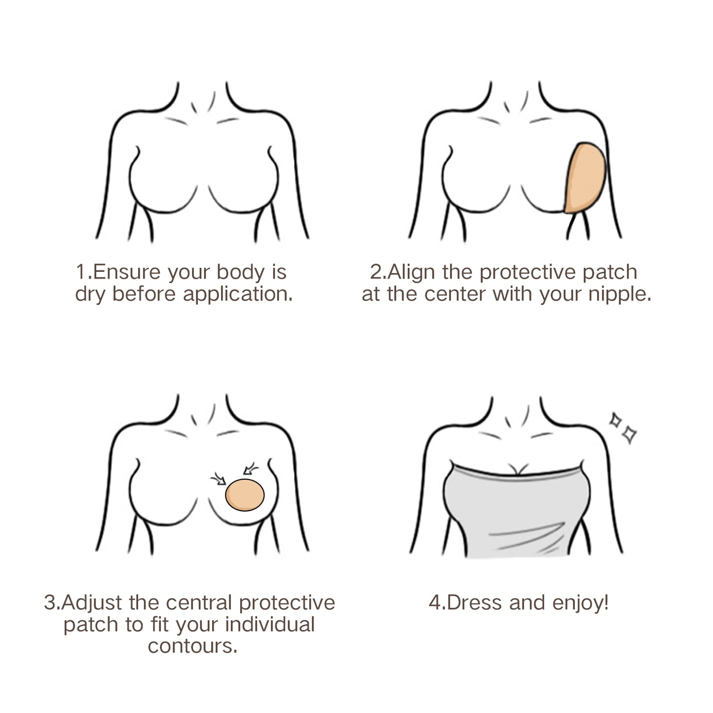 Invisible Traceless Silicone Breast Patch